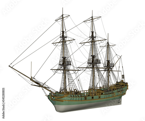 Принти на полотні Aurora slave ship - 3D render