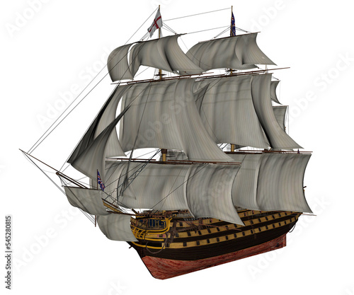 Quadro em tela HMS Victory ship - 3D render