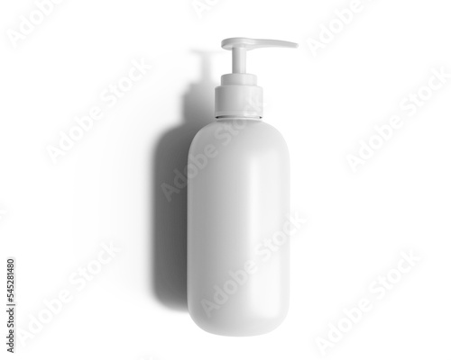 Blank Soap Dispenser Bottle packaging with transparent background. 3d render. 