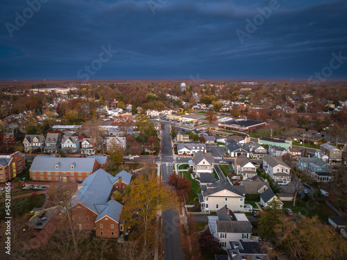 Aerial Drone EPIC sunrise in Hightstown New Jersey