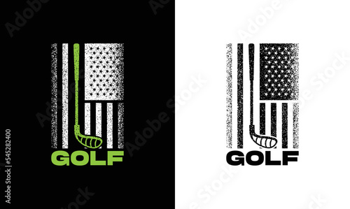 Golf US Flag  T shirt design, typography