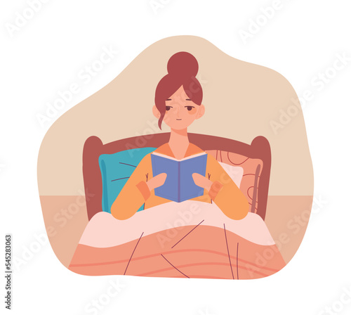bed routine woman reading