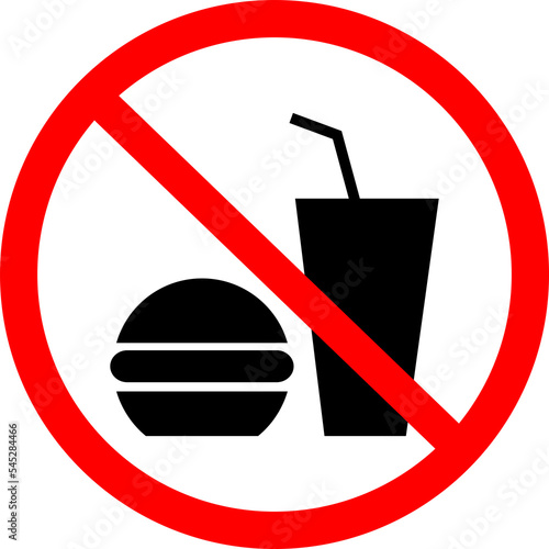 No eat and drink signs.