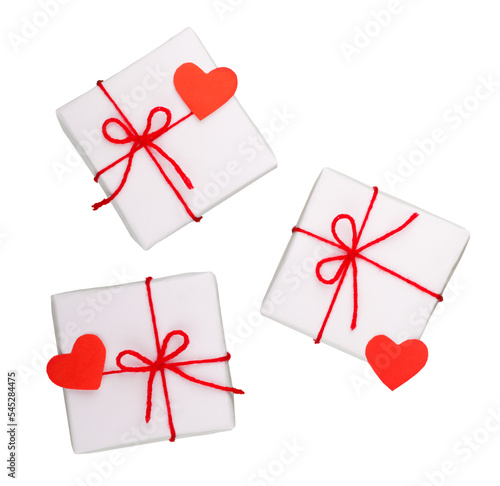 Cute gift boxes on  background