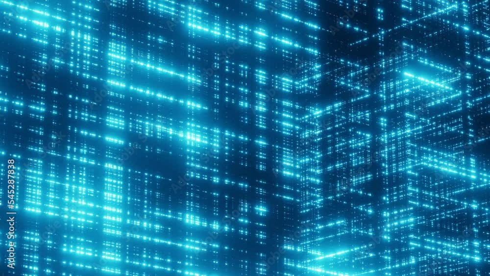 3D abstract modern background with neon cyan flicker glow lines and dots. 3d motion graphic cyber digital data concept 3D abstract modern background with neon cyan flicker glow lines and dots. 3d motion graphic cyber digital data concept