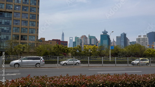 Photography Part of the beautiful cityscape of Shanghai, China
