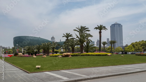 Photography A very beautiful urban space designed and built with different plants, Shanghai,