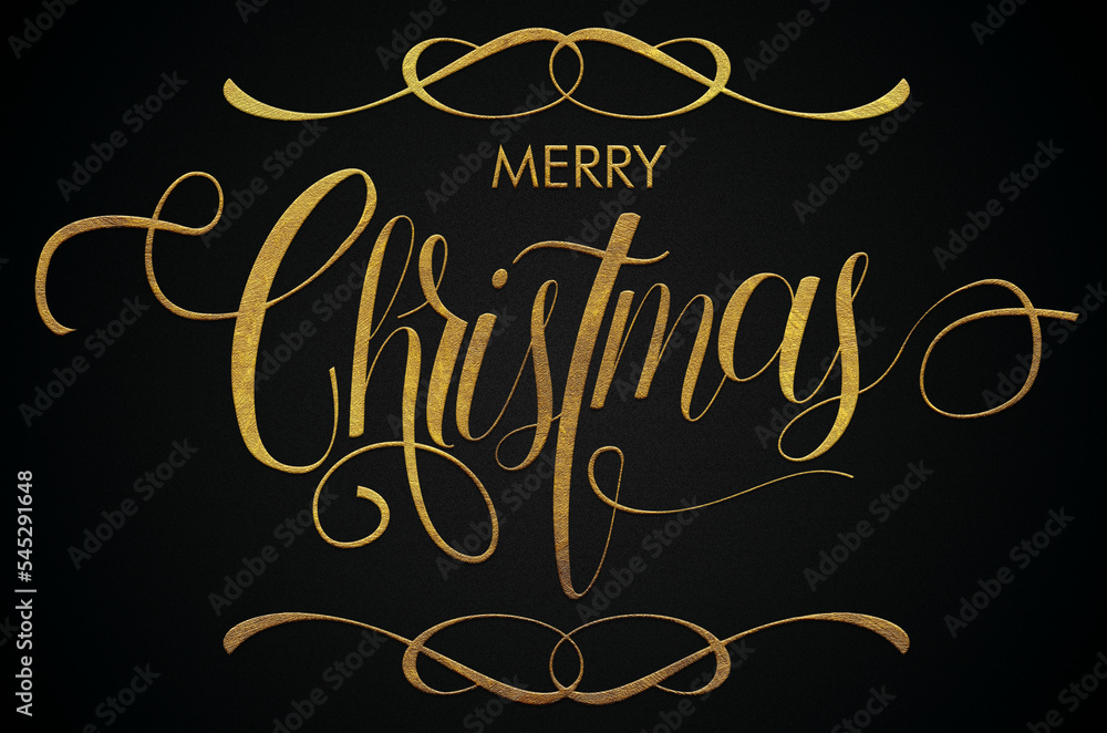 Merry Christmas golden calligraphy design banner Merry Christmas golden calligraphy design banner