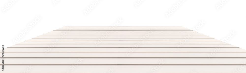 Fototapeta premium Old wooden path isolated on white