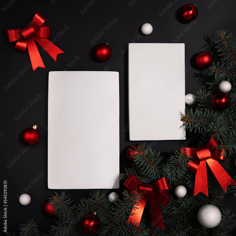 Obraz premium Christmas or new year banner background 