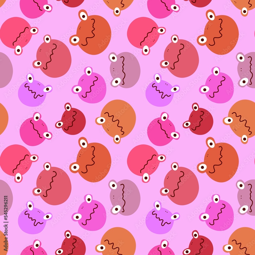 Cartoon animals seamless frogs pattern for wrapping paper and fabrics and linens and kids clothes print Cartoon animals seamless frogs pattern for wrapping paper and fabrics and linens and kids clothes print