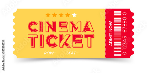 Yellow ticket as a template for cinema