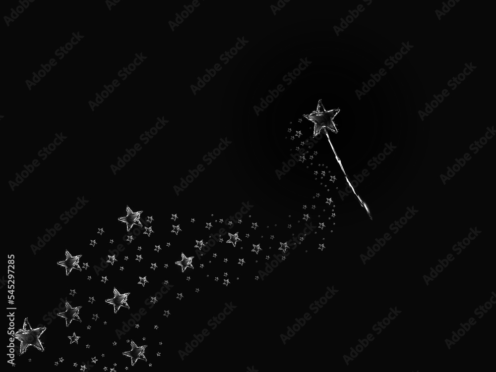 Fototapeta premium Black and White Magic Wand