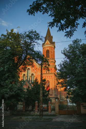 South Ukraine, Mykolaiv - August 21, 2021: Catholic temple. Church of St. Joseph. The city before the war.. photo