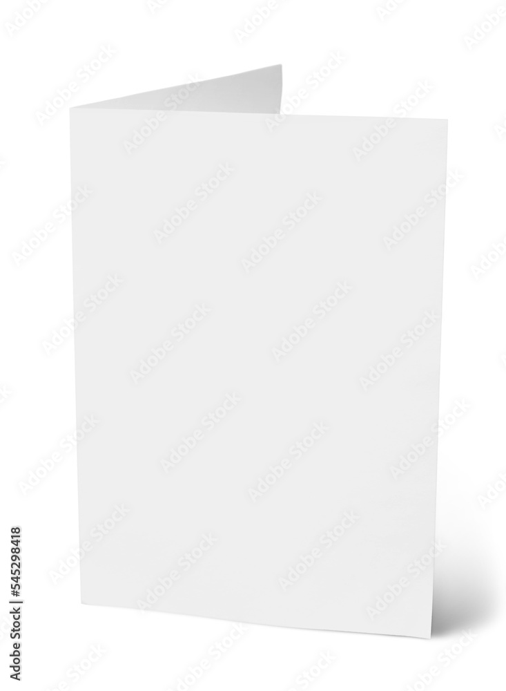 Blank folded white business flyer Blank folded white business flyer