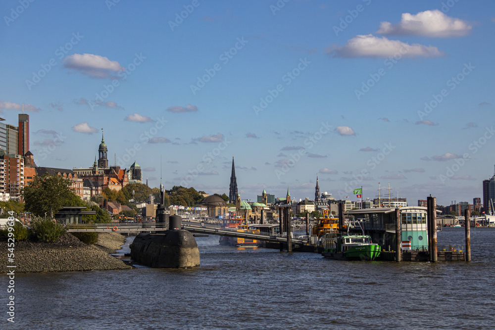 Fototapeta premium hamburg old port on the Elbe River