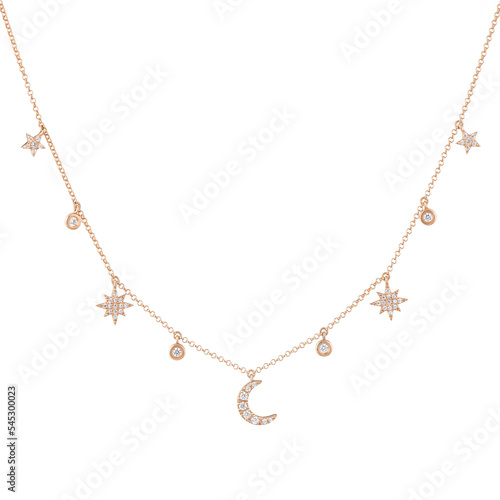 Wallpaper Mural A gold necklace on the white background. Torontodigital.ca