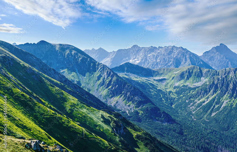 Tatra Mountain panorama, Poland, view from Kasprowy Wierch mount Tatra Mountain panorama, Poland, view from Kasprowy Wierch mount
