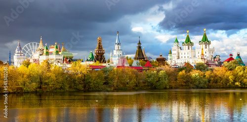 Beautiful russian landscape with Izmailovo Kremlin, Russia
