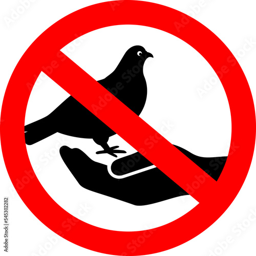 No birds feeding vector sign