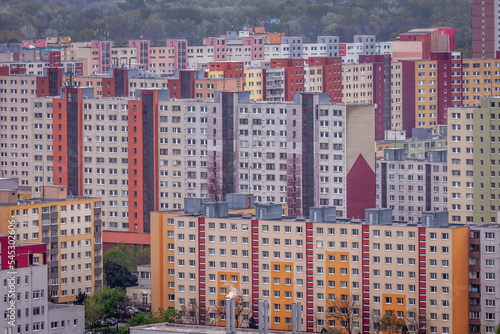 Photography blocks of flats from soviet communism era in Bratislava, Slovak Republic