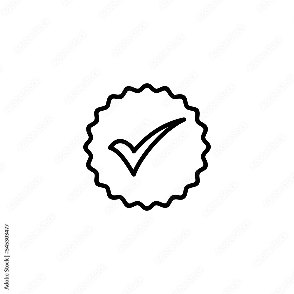 Approved icon vector illustration. Certified Medal Icon. check mark Approved icon vector illustration. Certified Medal Icon. check mark
