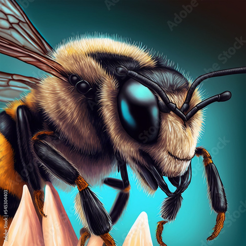 closeup of a queen bee