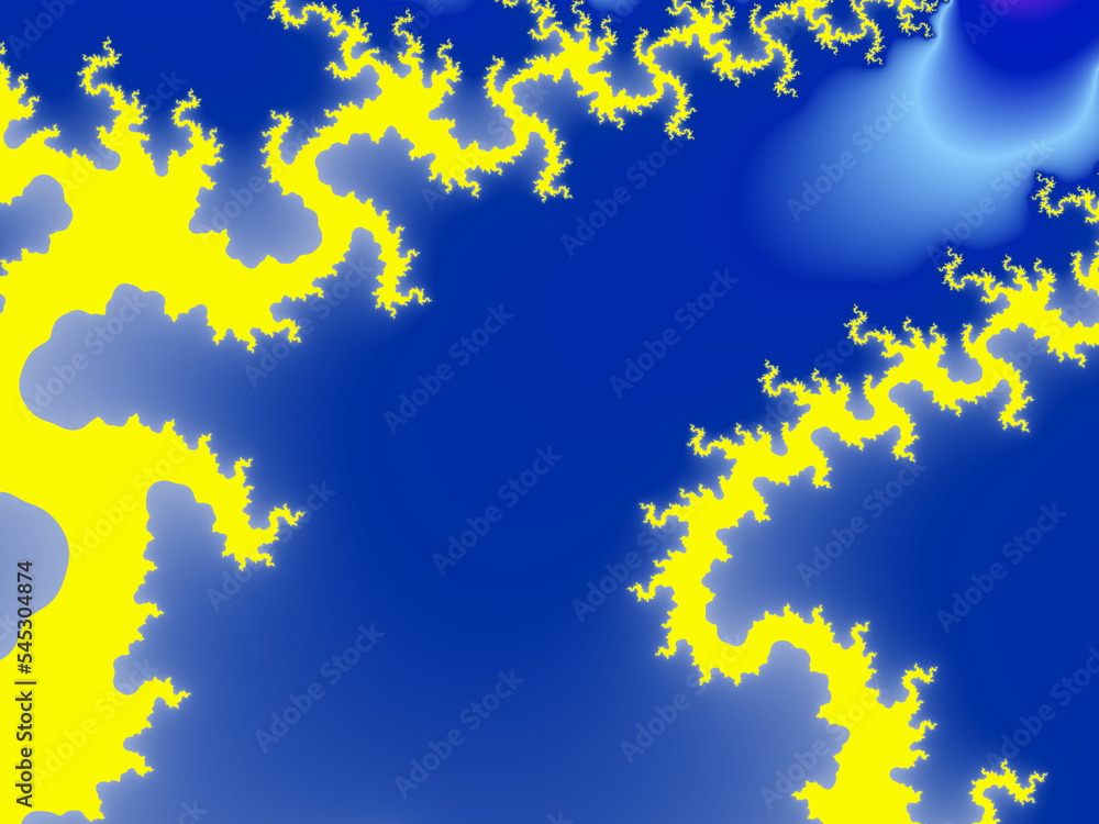 Symbol, yellow blue fractal, european union flag Symbol, yellow blue fractal, european union flag