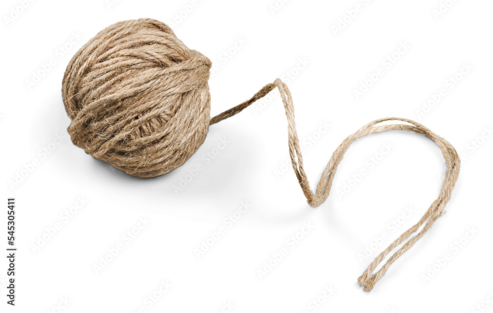 Linen burlap twisted into a ball Linen burlap twisted into a ball