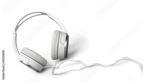 Modern colored sound stereo headphones photo