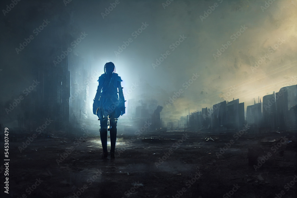 gorgeous cyberpunk woman wearing tech-wire attire as cinematic and photo realistic character design, dynamic pose, alluring, mechanical features anatomical,, ai generated art