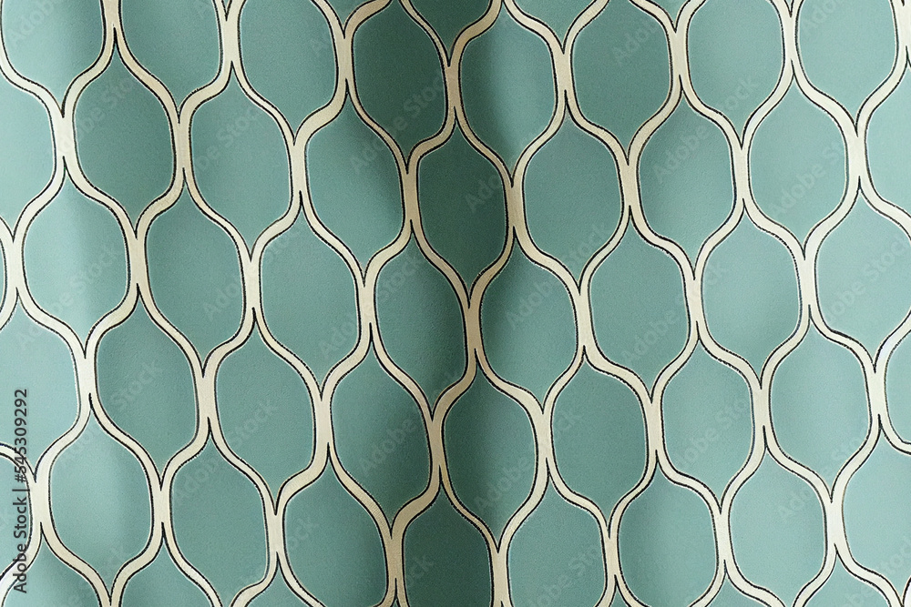 Fototapeta premium artisan tile work pattern wallpaper border treatment, background wallpaper with boho colors