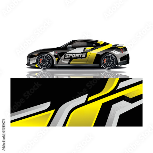 Car decal wrap design vector