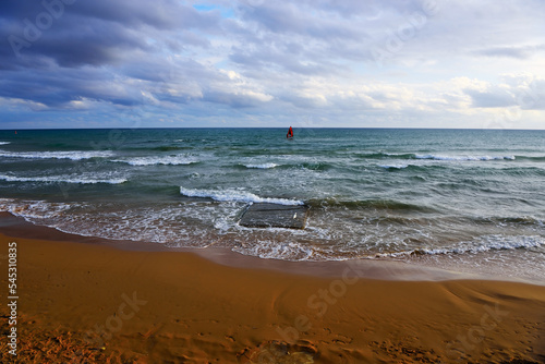 the beach at marina di Ragusa Sicily Italy