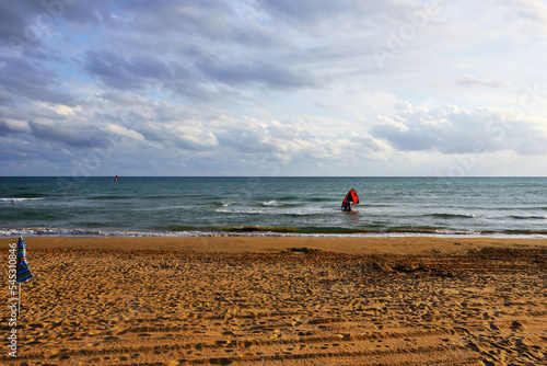 the beach at marina di Ragusa Sicily Italy