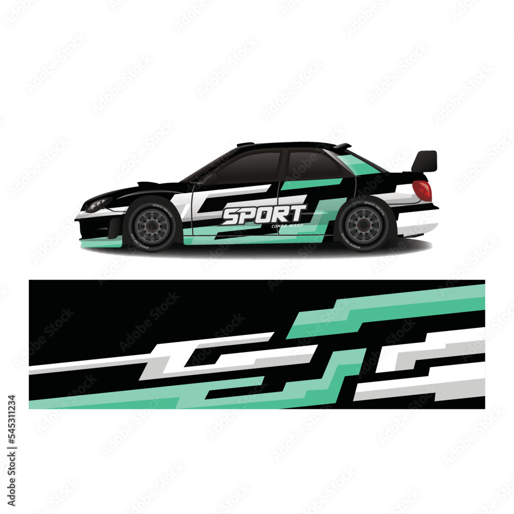 Car decal wrap design vector Car decal wrap design vector