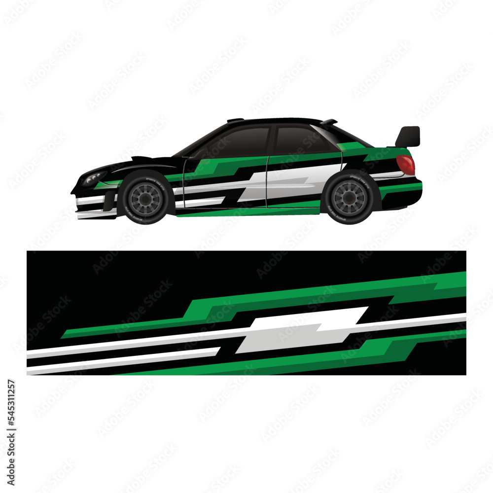 Car decal wrap design vector