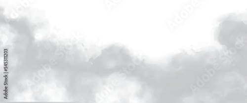 White fog or smoke on dark copy space background