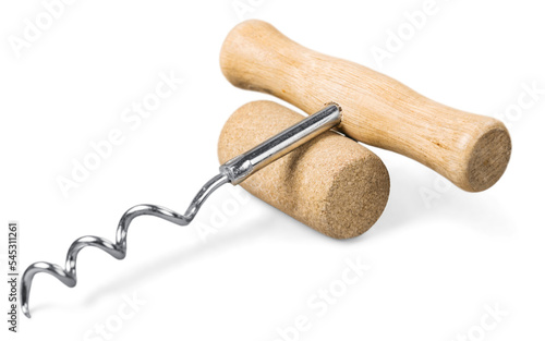 Wine wooden korkenzieher