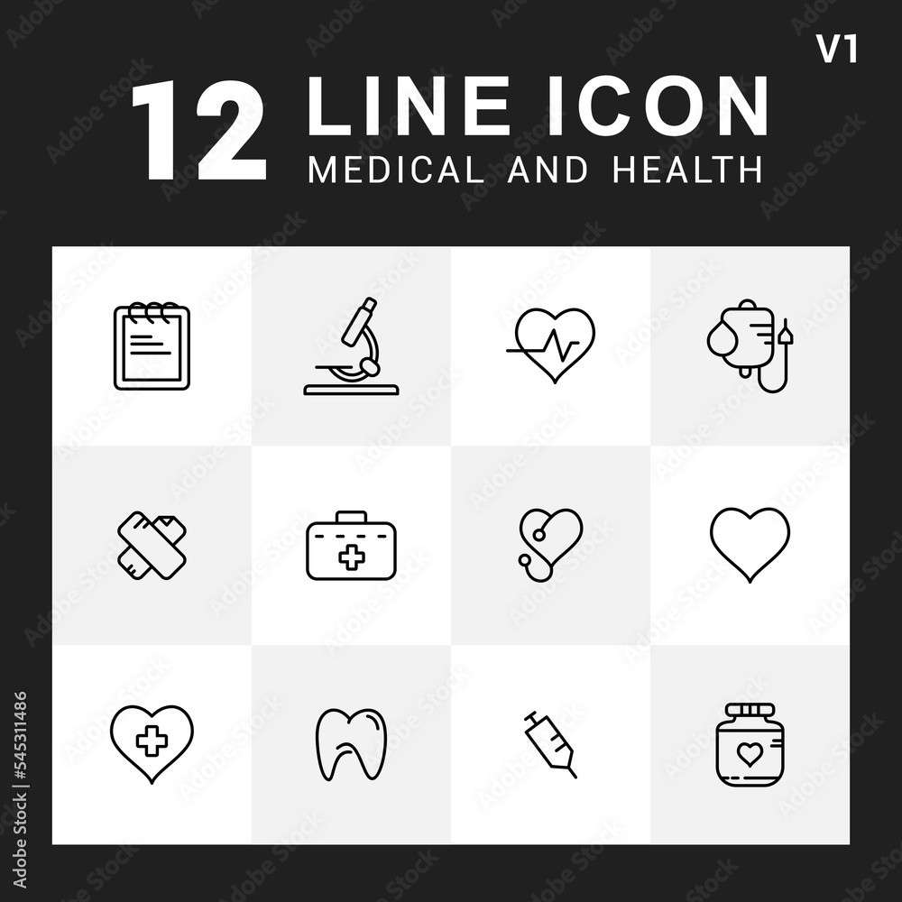 12 Set Medical Icon 12 Set Medical Icon