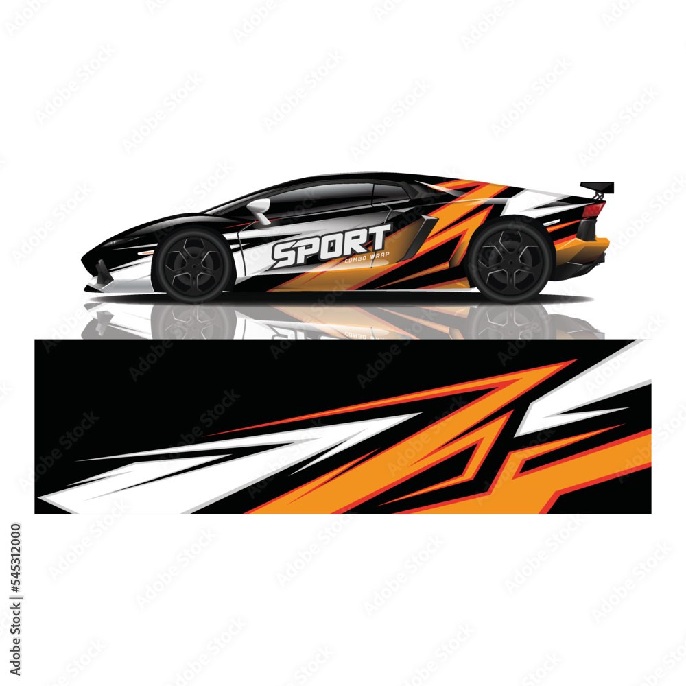 Car decal wrap design vector Car decal wrap design vector