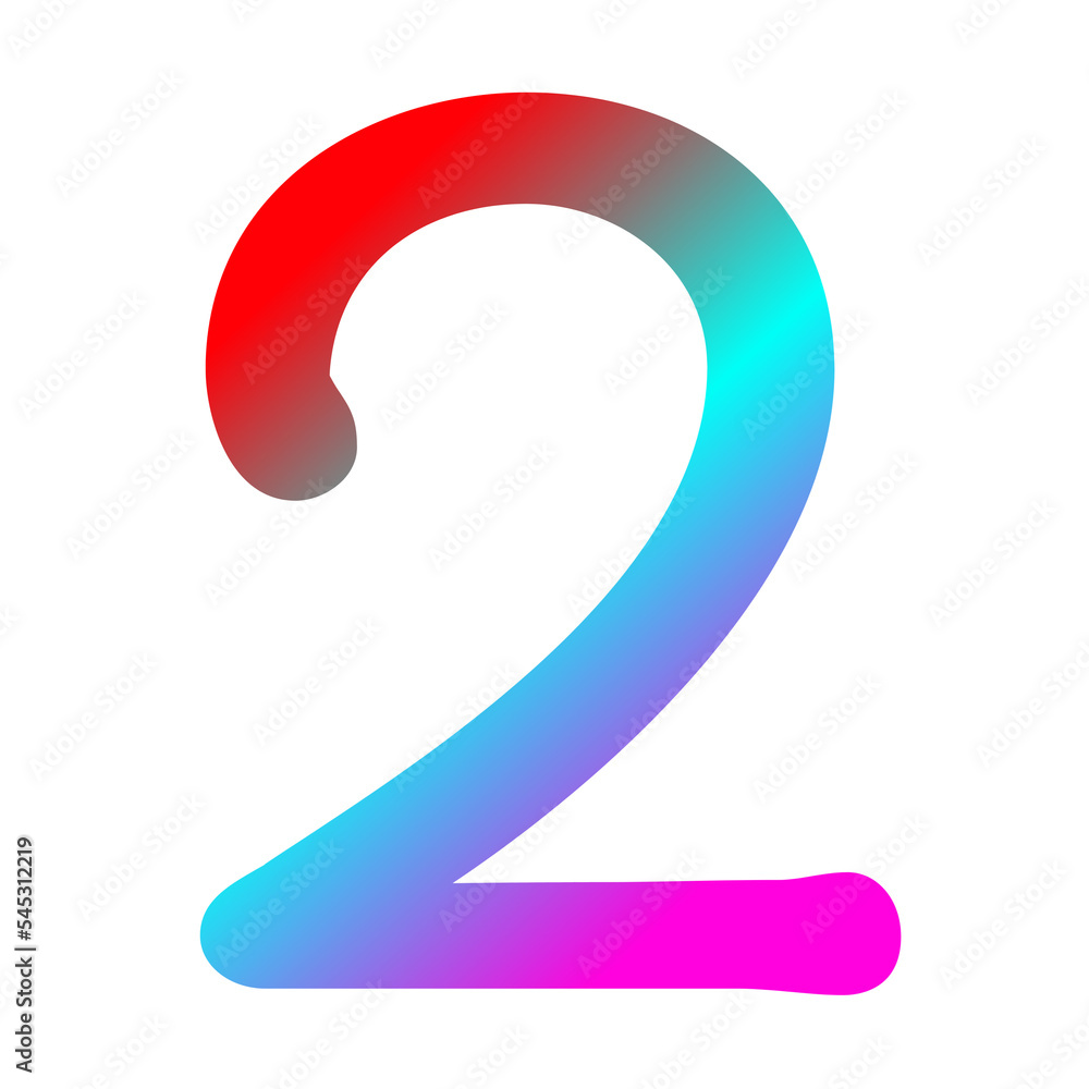 Gradient neon color numbers illustration Gradient neon color numbers illustration