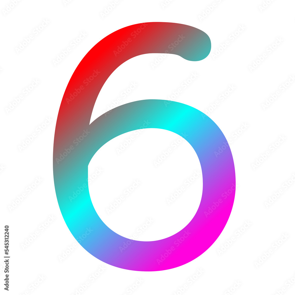 Gradient neon color numbers illustration Gradient neon color numbers illustration