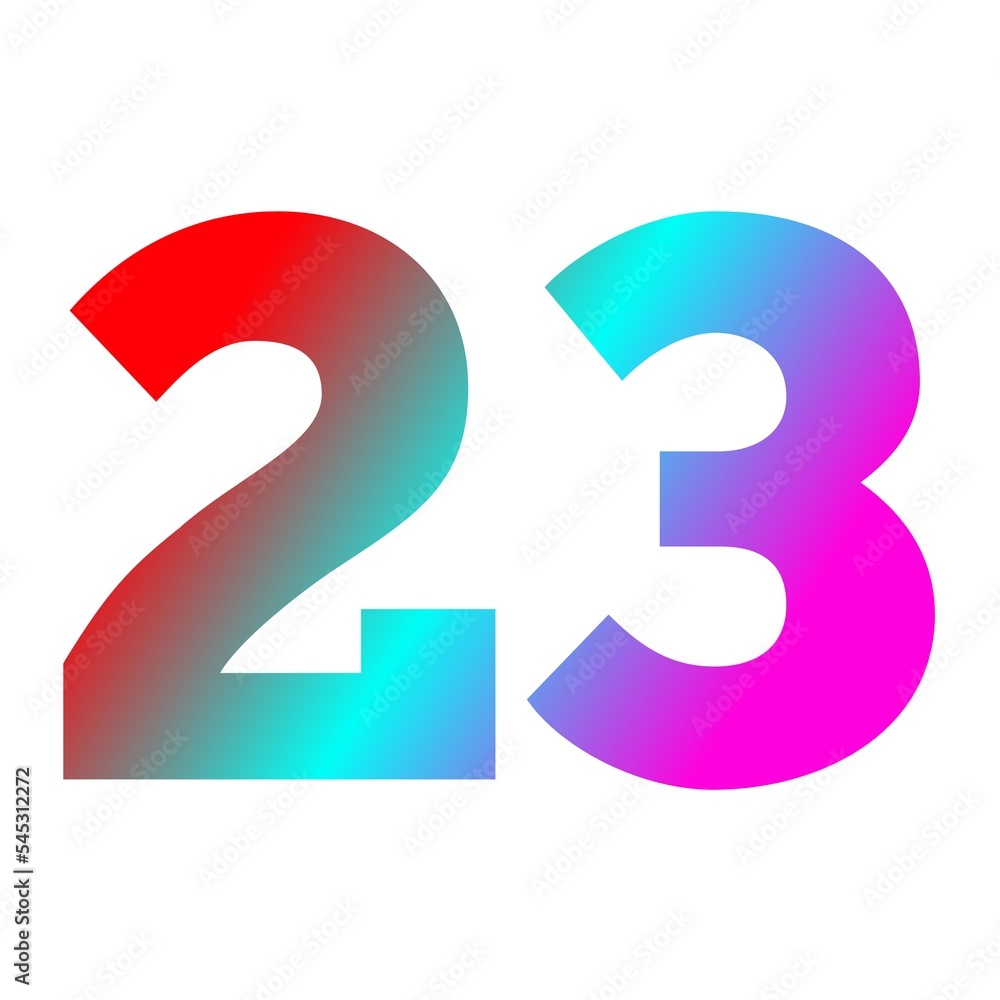 Gradient neon color numbers illustration Gradient neon color numbers illustration