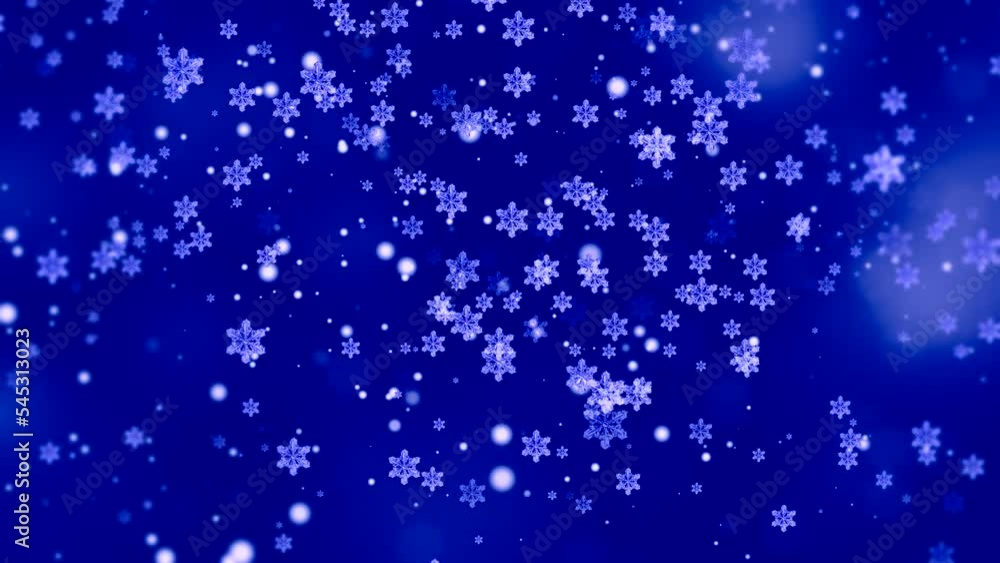 Snowflakes Falling Blue 4K Snowflakes Falling Blue 4K