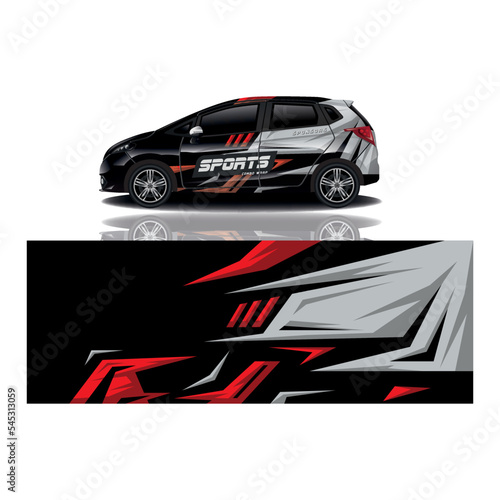 Car decal wrap design vector