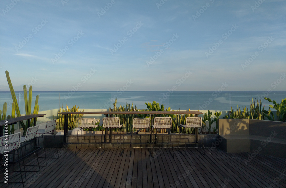 Beautiful luxury hotel at Lovina beach, Bali, Indonesia.