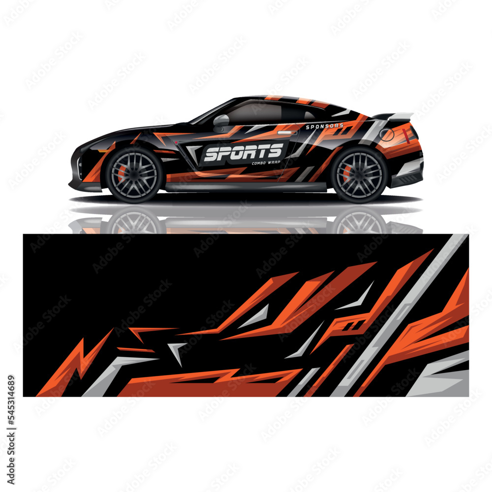 Car decal wrap design vector Car decal wrap design vector