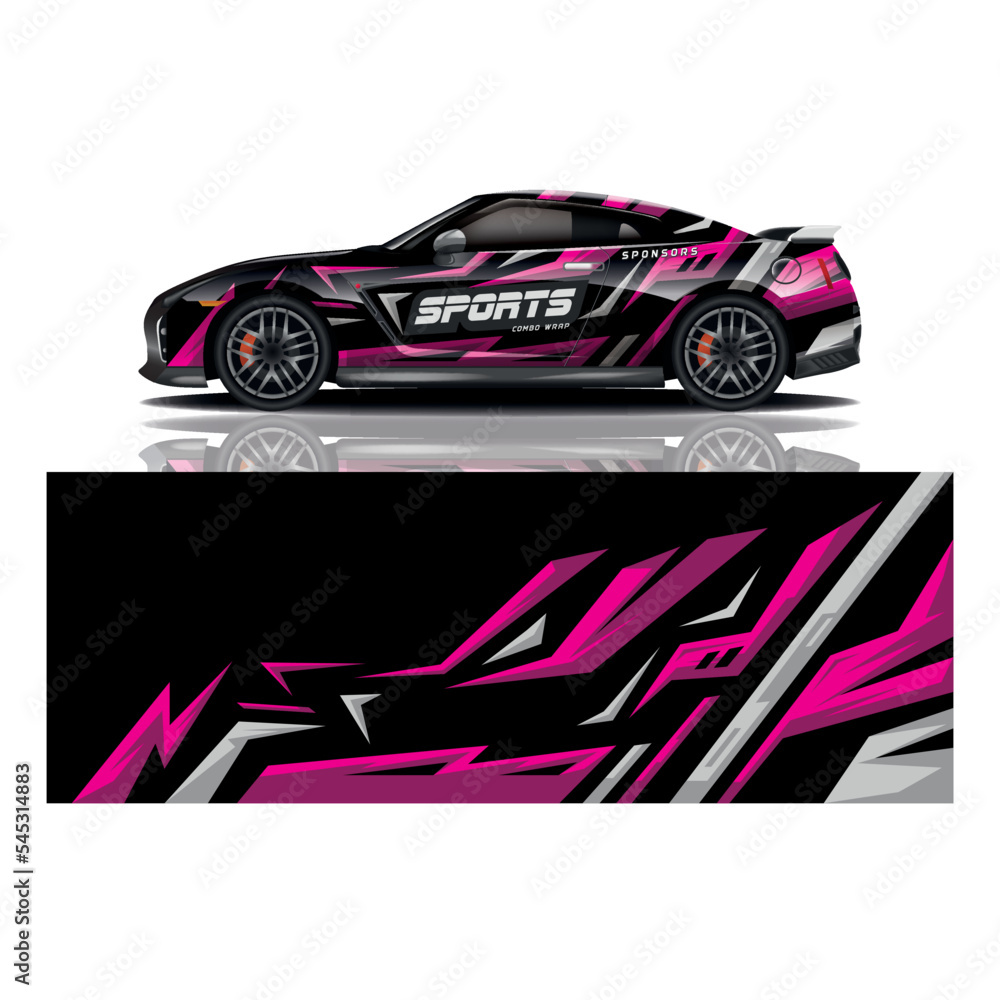 Car decal wrap design vector Car decal wrap design vector