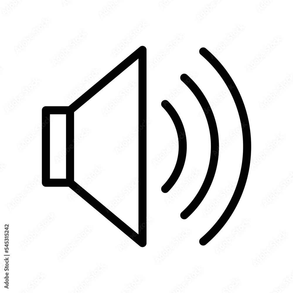 Speaker icon for multimedia audio or sound in black outline style Speaker icon for multimedia audio or sound in black outline style
